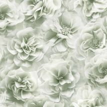 Debona - Bloom Sage Green Wallpaper Floral Rose Glamorous Stylish Feature Wall