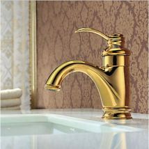 Waschtischarmatur – Einhebel – Messing – Gold – 6110541662262