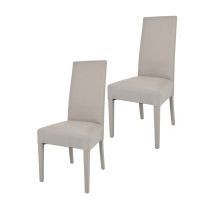 T M C S – Glam Dining Chairs – Beech Wood Frame – Suede Upholstered Seat – Handmade in Italy – 120 kg Capacity