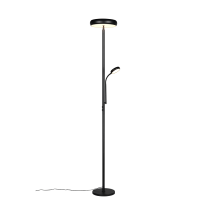 Piantana Led, Metallo, Nero Opaco, 28x183x28 Cm, Palermo