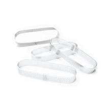 Apc 4 Individuelle, Perforierte Tarteformen Silber 15x4 Cm