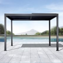 Pergola Da Giardino 4x4 Mt Texas In Alluminio-antracite