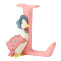 Lettera L con anatra e anatroccoli 7 cm – Resina – Beatrix Potter