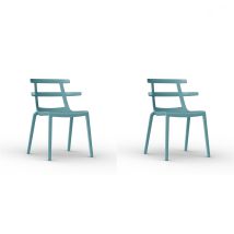 Set 2 Sillas Interior, Exterior Turquesa Tokyo Resol