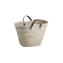 Culla Palmier Naturale + Manici In Pelle 65cm