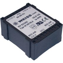 Weiss Elektrotechnik 83245 1 X 230 V 2 X 12 Vac 10 Va 417 Ma Trasformatore Per Pcb