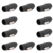 Lot De 10 Connecteurs Jack À Verrouillage 3 Broches Nac3fx-w Nac3mx-w, Matériau Pa66, Indice De Protection Ip65.