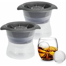 Kitchen Silicone Ice Cube Tray 2 Pcs Ball Ice Cubes Tray Food Grade Round Ice Cube Mold For Whiskey Drinks/cocktails/scotch/cocktails/juice/coffee(