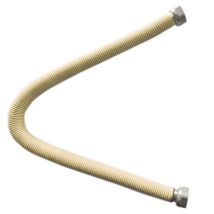 Tubo Flessibile Estensibile Inox 1'' Ff 500-1000 Mm. Ricoperto Giallo