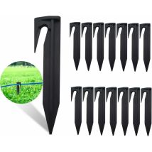 Pink-pack Of 100 Fixing Stakes For Peripheral Cables, Ground Anchor Stakes, Accessories For Mowers, Hook For Robot Lawn Mower, Boundary Cable - 