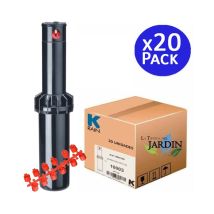 K Rain - 20 Stück Beregnungssprinkler Krain Rps75 3/4'' Reichweite 6,7 Bis 15,5 M Professioneller Einstellbarer Sprinkler