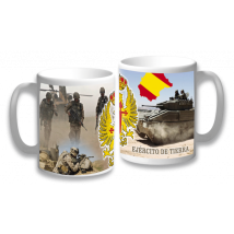Taza Cerámica Martinez Albainox Ejercito De Tierra 9.6 Cm 8 Cm