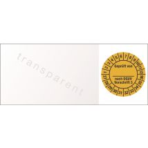 Mehrjahresprüfplakette B25xl60 Mmjahr 2027 - 2036 Folie Beutel A 100 Stück