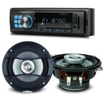 Pack Sono Voiture Autoradio Muse M-195 Bt 160 Watts + 2 Haut Parleurs 10cm 80w