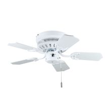 Deko-elektro - Ceiling Fan White Liane Mini With Pull Cord