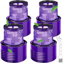 Filtros Para Aspirador Dyson V10, 4 Unidades Compatibles Con Motorhead Cyclone Animal Absolute Sv12, Reemplazo Perfecto