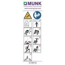 Munk Hinweis-aufkleber Produktaufkleber Für Arbeitspodest 200kg 20 Stück
