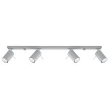 SOLLUX – Ring 4L Ceiling Lamp – Gray – GU10 – 80 cm x 6 cm x 16 cm – Indoor Spotlight