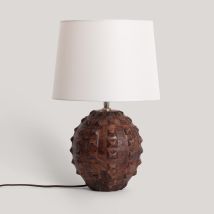 Lámpara De Mesa Madera Samesh Ii Iluzzia Blanco