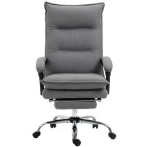 Fauteuil De Bureau Avec Fonction Massage, Fauteuil De Bureau Réglable En Hauteur, Fauteuil Pc Ergonomique En Gris Foncé Pour Confort Au Bureau