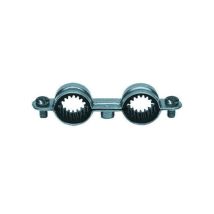 Plombelec – Morsetto iso doppio 10 mm – Acciaio zincato bianco – 7x150 mm