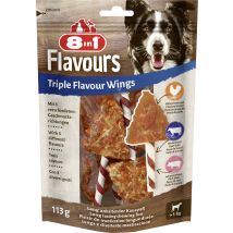 8in1 - Flavours Kaustange Triple Flavour Wings 113 G Hundeleckerlis