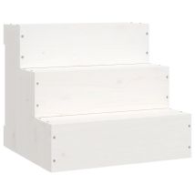 Escalier Pour Animaux De Compagnie Blanc 40x37,5x35 Cm Bois Pin