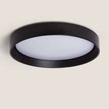 Efectoled - Led-deckenleuchte 30w Rund Metall Ø550mm Cct Wählbar Big Broadway Schwarz