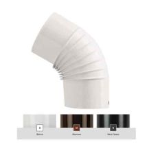 Codo madera 45° clásico negro mate – Acero recubierto con esmalte porcelánico
