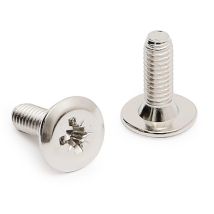 Italiana Ferramenta - Tornillo Cabeza Plana M4-12 Niquel Para Tubo Union Largo 12mm (caja 100)