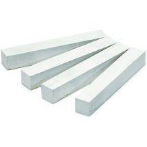 Metrica Gessetti Bianchi A Sezione Quadra Mm. 80x10x10 - 100 Pz.