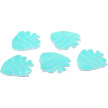 King Home Formine Antiscivolo Pesciolino In Pvc Set 5 Pz Azzurro 12,7x12,7 Cm