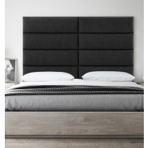 Panneau Décoratif Tête De Lit - Mur Capitonné Vant - Tissu Noir 91cm