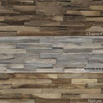 Indo Holz Wandverblender Teak Elegance Charred 1 M²