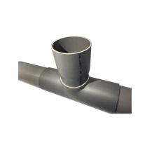 Silla de PVC 63x63 mm a 90 grados – 15 cm de largo – Accesorio para fontanería – Conexión rápida y eficiente
