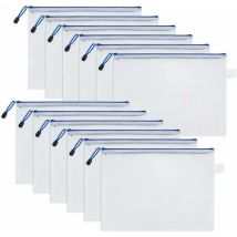 12 Bolsas Para Documentos A4 Con Cremallera, Carpetas Para Documentos, Bolsas De Plástico Pvc Transparente, Bolsas Organizadoras Para Documentos 