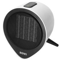 ROWI Heizlüfter 1500W – Keramik-Heizlüfter HKH 1500/2/3 – 2 Heizstufen – Überhitzungsschutz – Touchscreen – 21,5 x 18 x 17,5 cm
