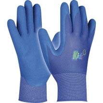 GEBOL Kinderhandschuhe Blau 5-8 Jahre – Nitril-Beschichtung – Atmungsaktiv – Hohe Griffsicherheit – 1 Paar