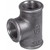 Tee Fileté Agaflex Noir 25 Mm Fer Ductile