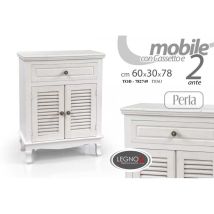 Argonauta - Armario Shabby Multiusos Blanco 60 X 30 X 77,5 H