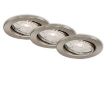 Briloner - Lampade Da Incasso A Led Dimmerabili Orientabili Set Da 3 Gu10 5,5w Argento Ø8,6cm