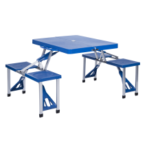 Kingcamp - Campingtisch Für 4 Personen Mit Bank Kofferform - Maße: 85 X 65 X 65 Cm