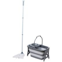 Set Mocio Con Secchio E Wringer Sistema Di Mocio Con Secchio Pieghevole 18 Litri