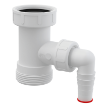 Verstellrohr 6/4" mit Geräteanschluss – Polypropylen – für Spülbeckensiphons, Waschmaschinen, Spülmaschinen