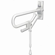 Barra Abatible Doble Con Pie Ajustable Akw Blanco - 01830wh-ls