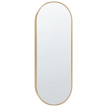 Beliani - Specchio Da Parete Con Cornice In Metallo Stile Glamour 46 X 122 Cm Oro Azeville