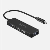 Approx - Hub 3 Anschlüsse Usb 2.0 + 1 Anschluss Usb 3.0 Typ C Schwarz