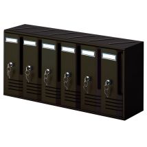 Miteigentum Mailbox Mod. Gusseisenfarbener Aluminiumwürfel Mit 6 Plätzen