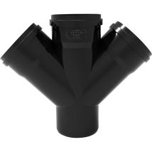 Derivazione tripla phono black 100/50/50 – PVC nero – Certificazione acustica 14 dB
