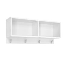 B-Ware Arthur Berndt Wandboard Regal Thore Kinderzimmer Stauraum Haken Melamin Weiß